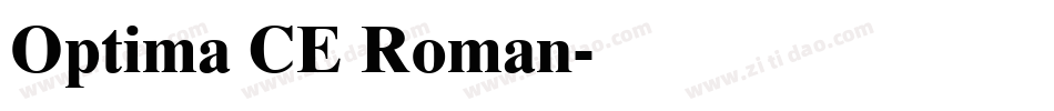 Optima CE Roman字体转换